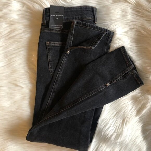 Reserved Denim Black High Waisted Jeans EU 36 - Picture 5 of 7